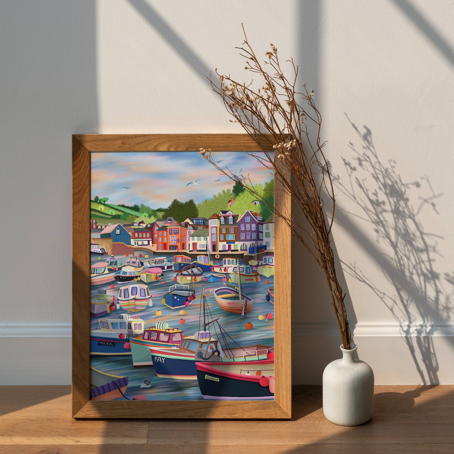 Cornwall Mevagissey Boats Print