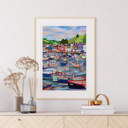 Cornwall Mevagissey Boats Print