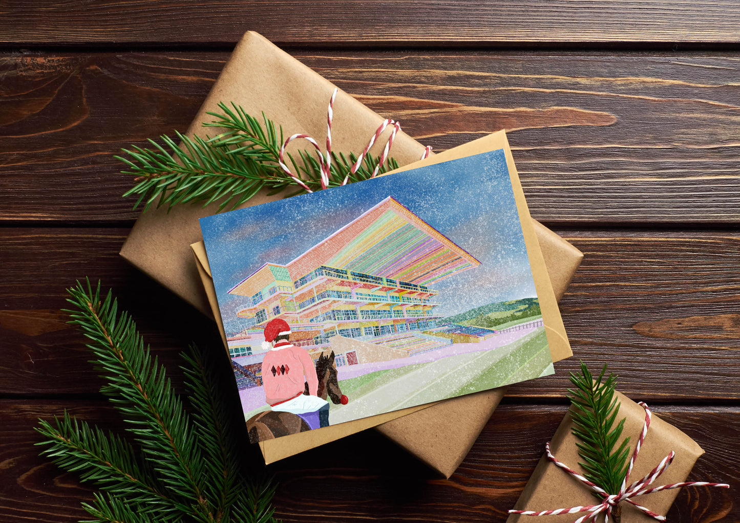 Cheltenham Racecourse Christmas Card