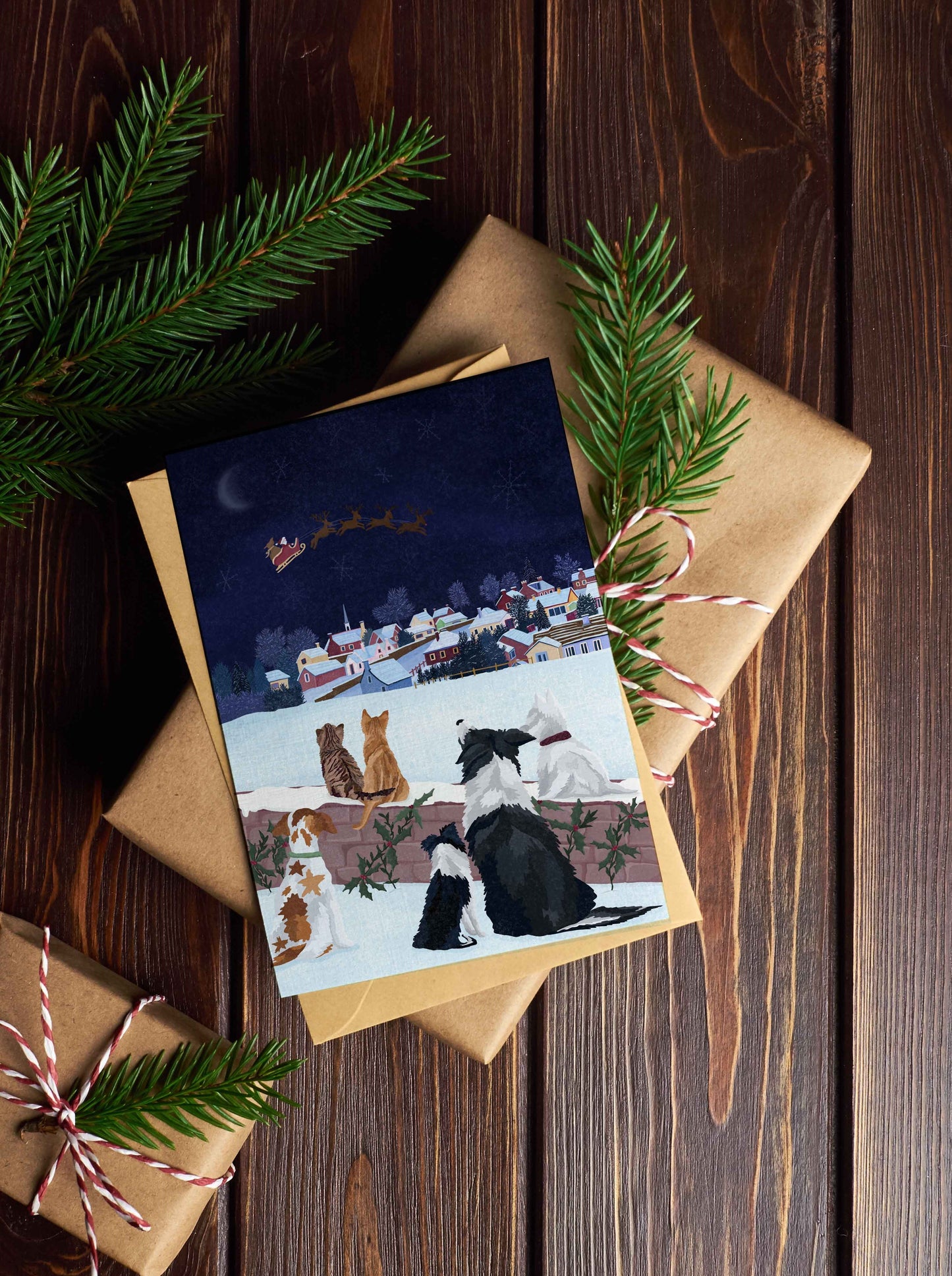 Christmas Cats & Dogs Card