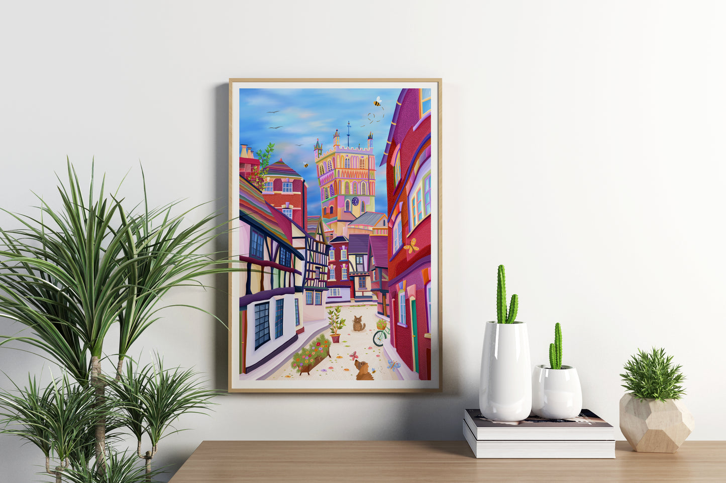 Tewkesbury St Marys Lane Print