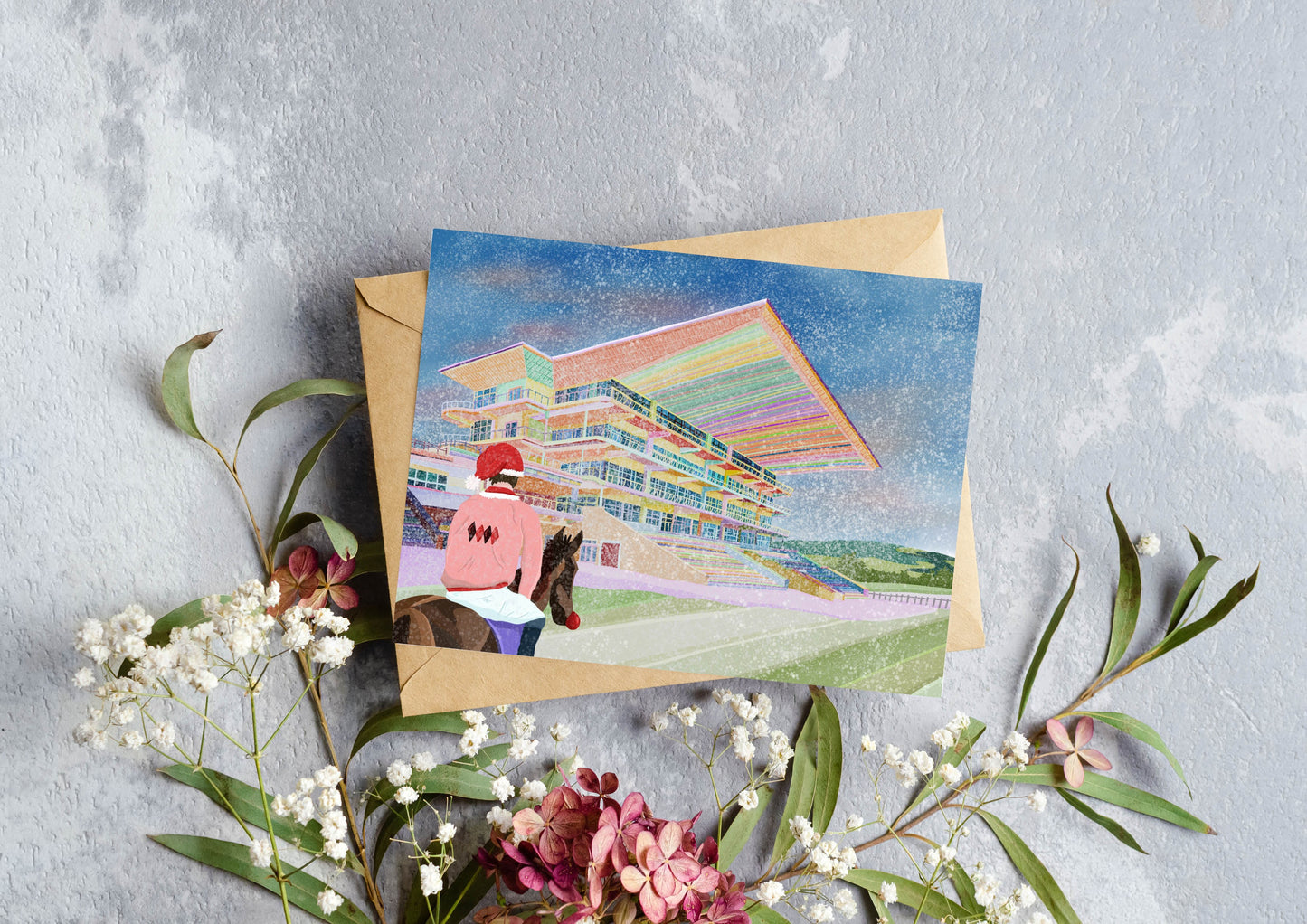 Cheltenham Racecourse Christmas Card