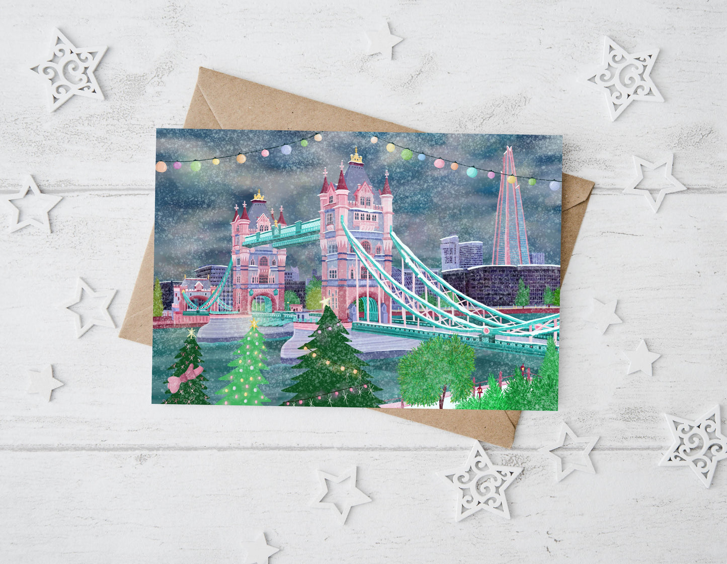 London Tower Bridge Christmas Card